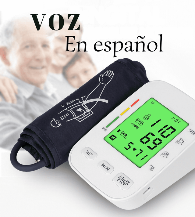 Tensiómetro Digital Profesional Brazo voz En Español + Estuche + Cargador + ENVIO GRATIS🎁